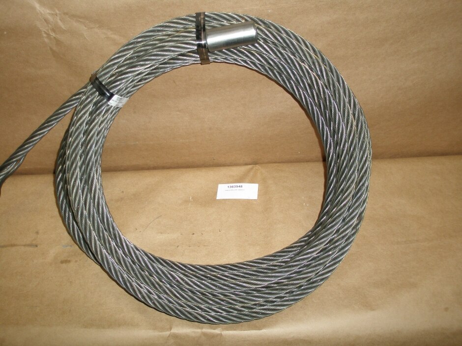 CABLE,ROLL-OFF,W/BTN,.88X91FT