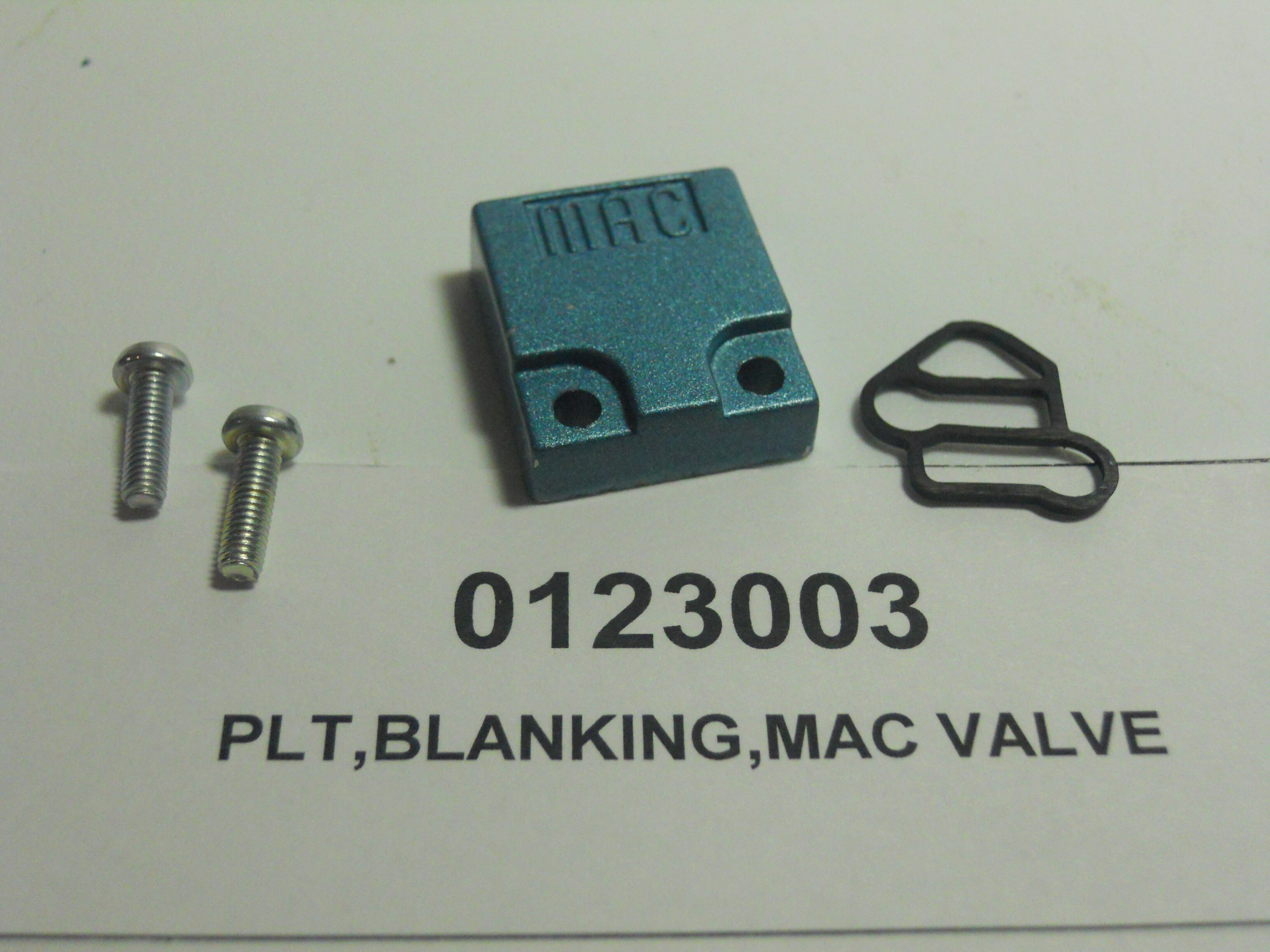 PLT,BLANKING,MAC VALVE