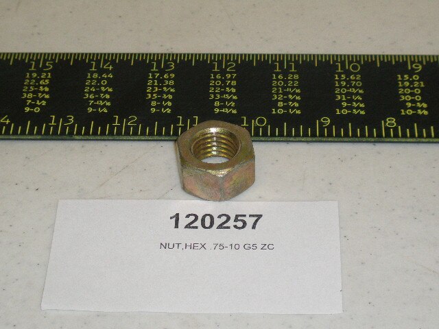 NUT,HEX .75-10 G5 ZC