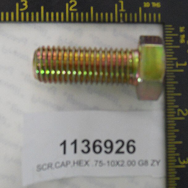 SCR,CAP,HEX .75-10X2.00 G8 ZY