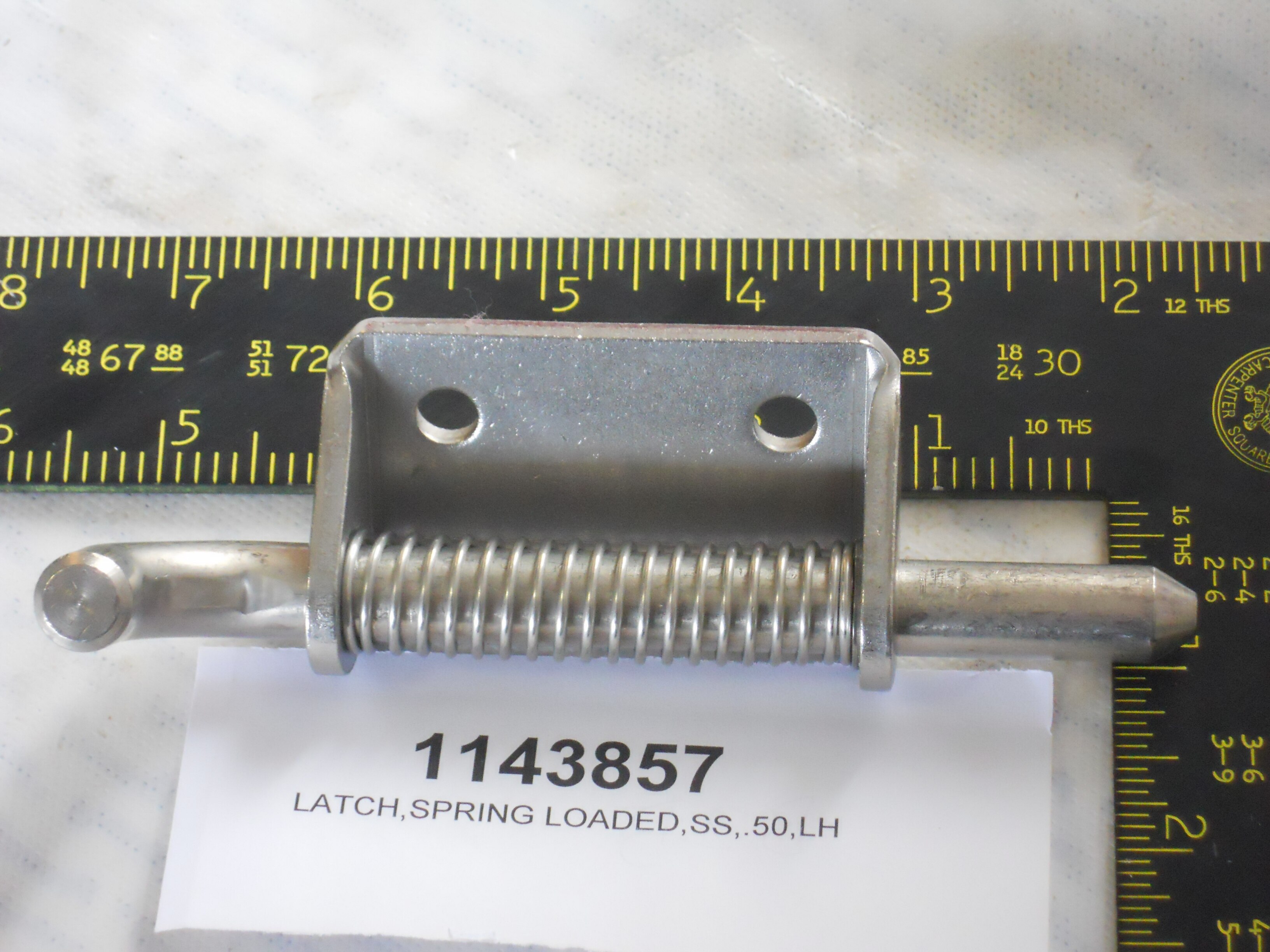LATCH,SPRING LOADED,SS,.50,LH