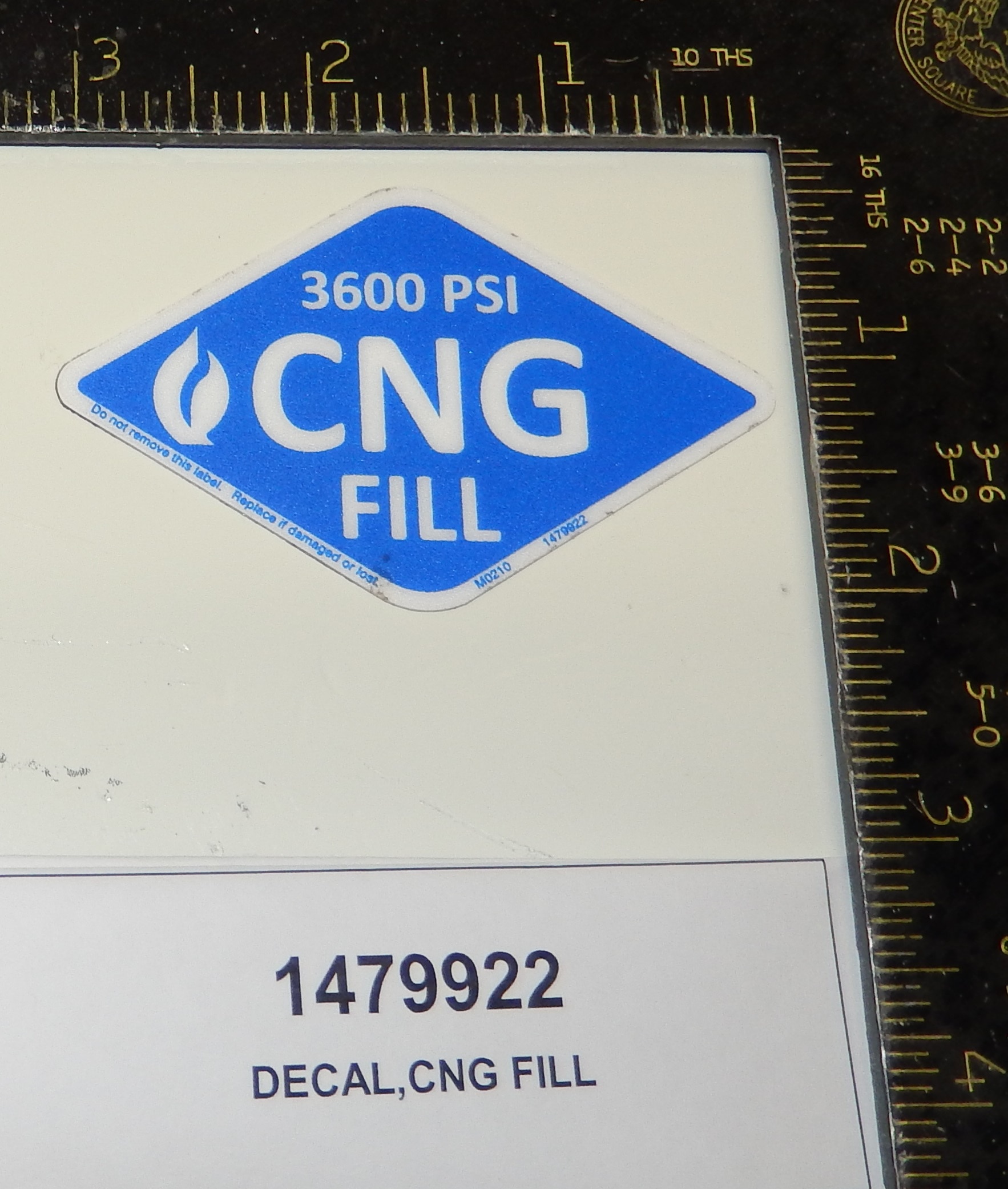 SIGN,CNG,DIAMOND,FILL,3600PSI