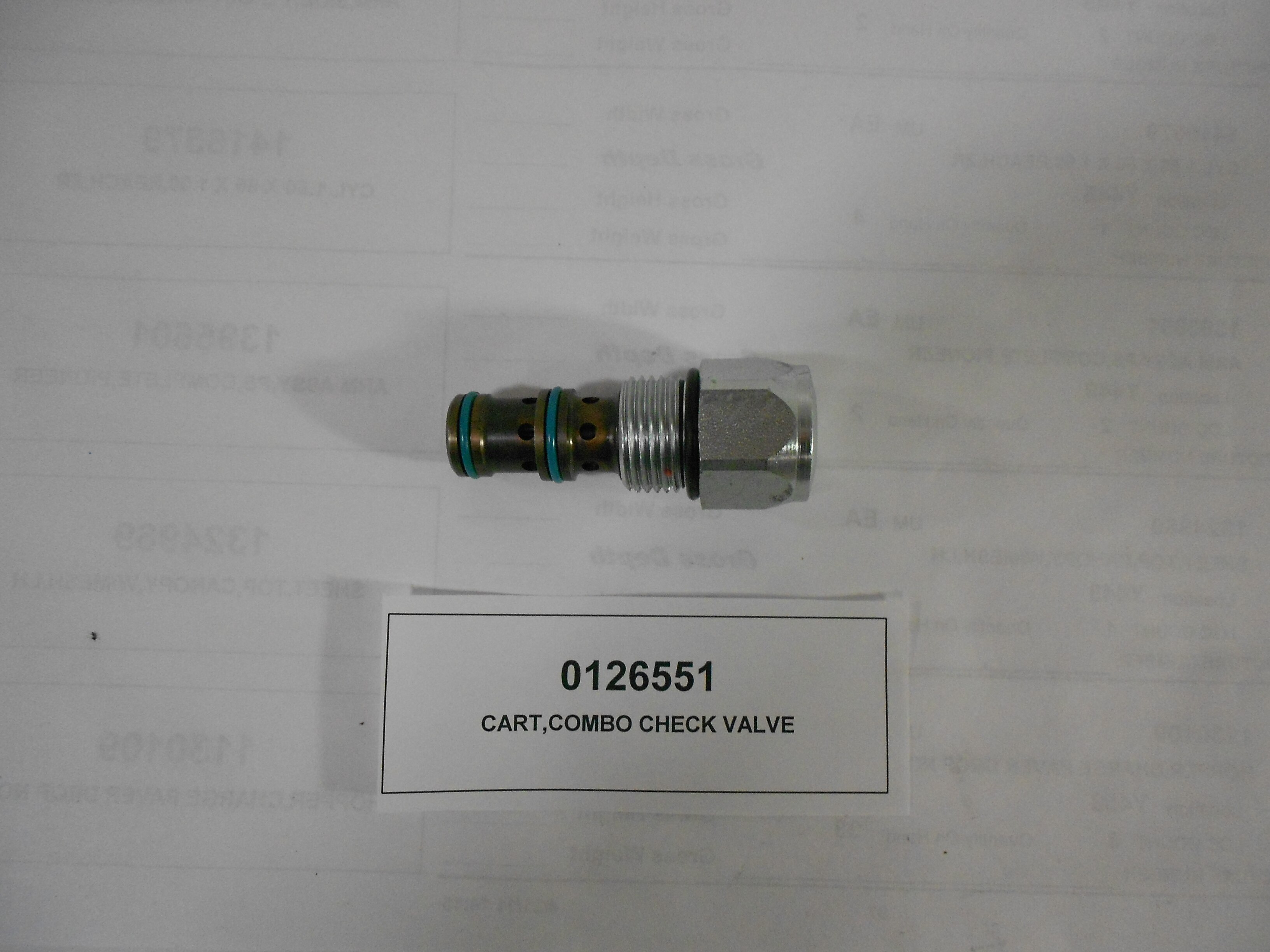 CART,COMBO CHECK VALVE