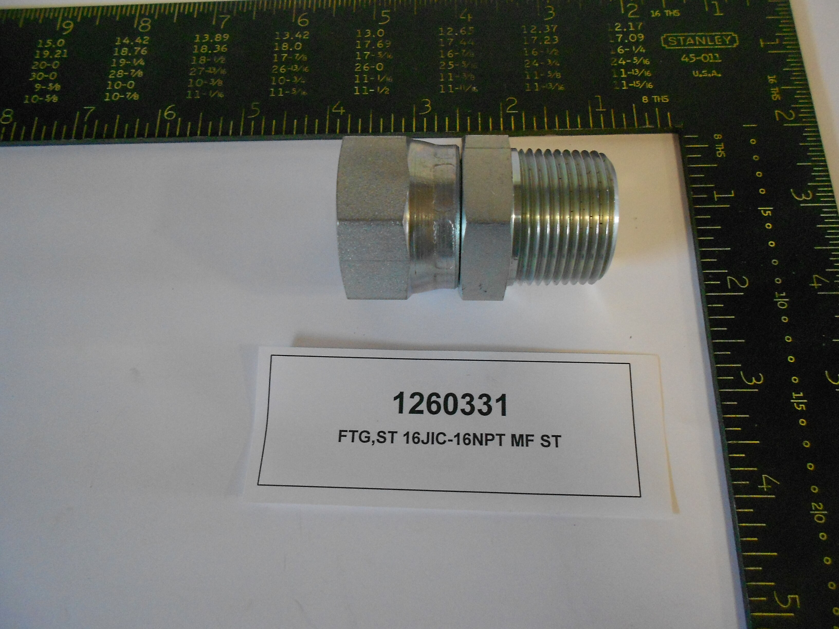 FTG,ST 16JIC-16NPT MF ST